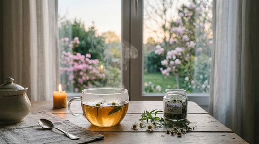 Infusion du soir relaxante Douce Nuit aux fleurs de camomille pour un sommeil naturel sans théine.