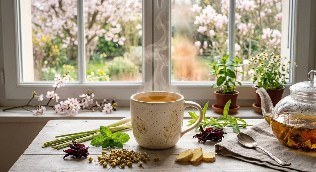  Infusion naturelle contre le rhume des foins : mélange d'ortie, menthe et gingembre pour le confort respiratoire.