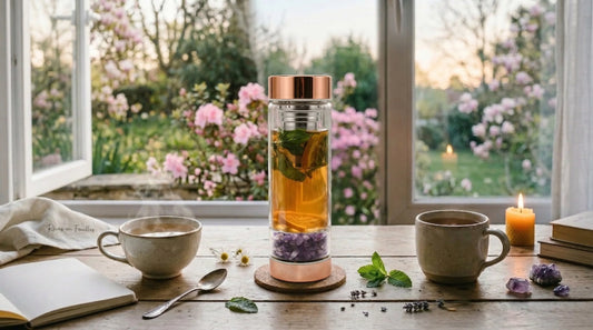 Routine bien-être de printemps avec une infusion de plantes artisanales Rêves en Feuilles.