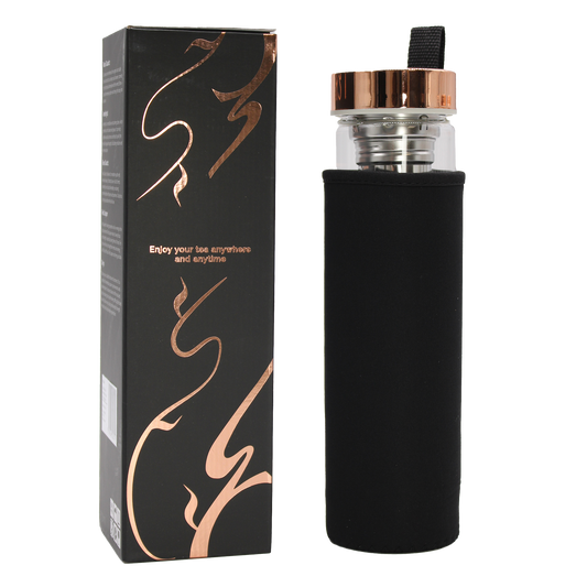 Bouteille Infuseur en Verre – Or rosé – Améthyste (500 ml)