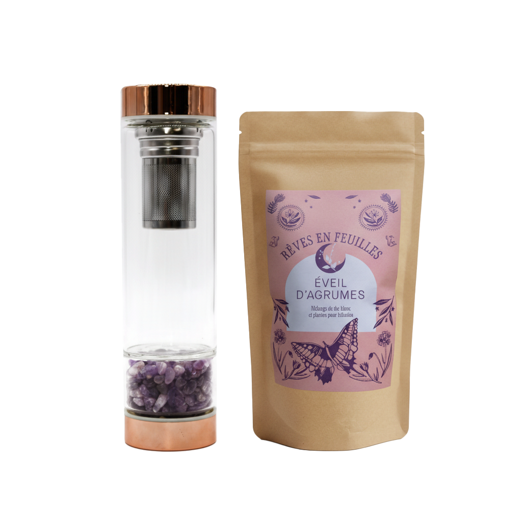 Pack Nomade – Bouteille infuseur 500 ml + 50 g au choix