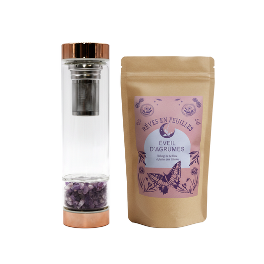 Pack Nomade – Bouteille infuseur 500 ml + 50 g au choix