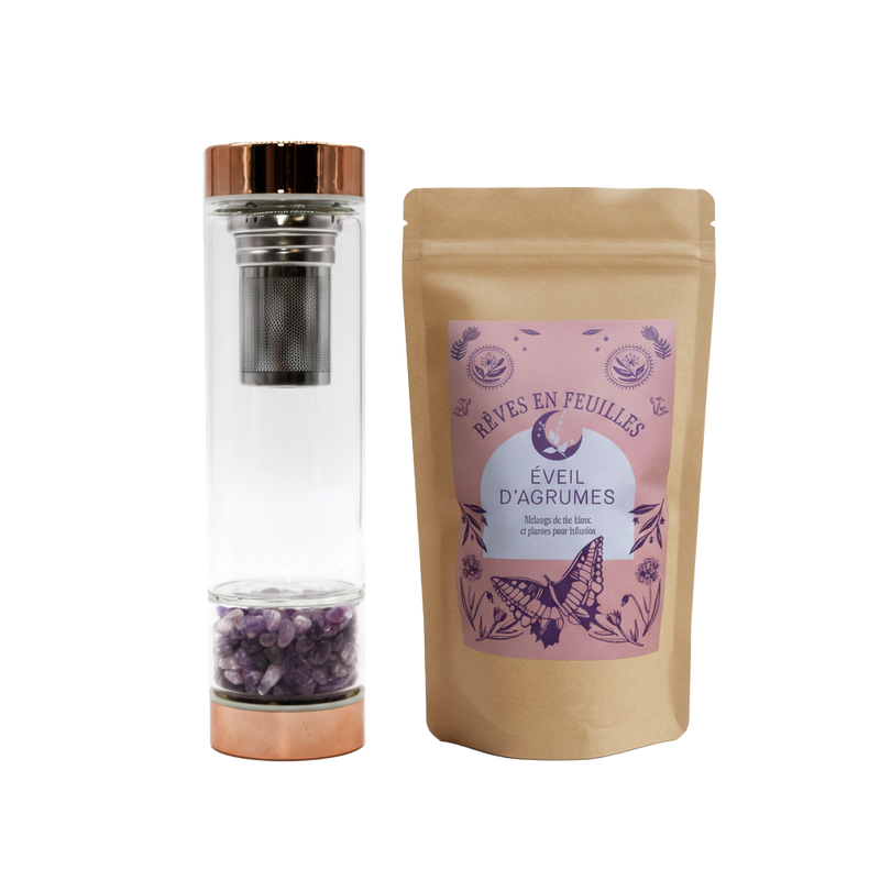 Pack Nomade – Bouteille infuseur 500 ml + 50 g au choix